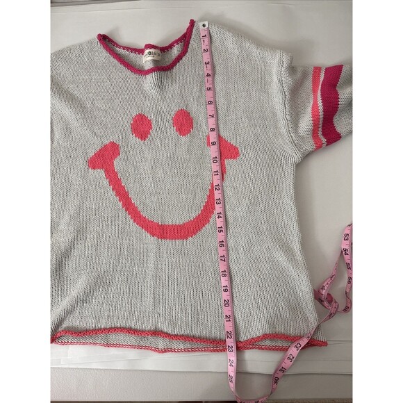 Natural Life Smiley Face Sweater Light Gray Women's Size XS/S - Picture 12 of 12